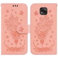 thumbnail image 1 of Wallet Case For Motorola Moto G Power 2021, Butterfly Embossed & Cute Flower Patterned PU Leather Magnetic Clasp Flip Stand Card Slots Kickstand with Hand Strap Shockproof Cover,
Pink, 1 of 8