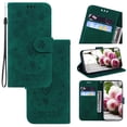 thumbnail image 1 of Wallet Case For Motorola Moto G Stylus 4G 2022, Butterfly Embossed & Cute Flower Patterned PU Leather Magnetic Clasp Flip Stand Card Slots Kickstand with Hand Strap Shockproof Cover,
Green, 1 of 8