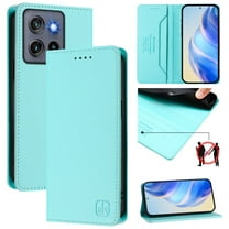 Wallet Case For Motorola Moto G Stylus 5G 2025 6.7inch, [RFID Blocking] PU Leather Magnetic Folio with 2 Card Slot Kickstand Flip Cover Shockproof Phone Case,Mint Green