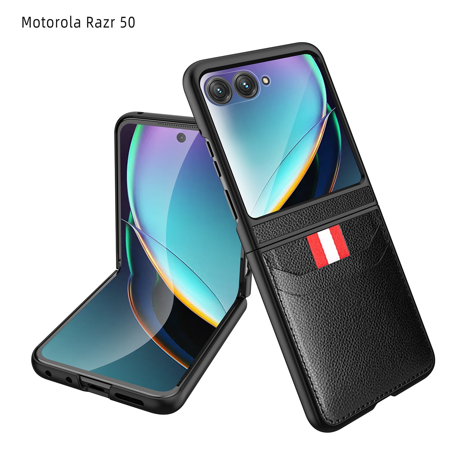 Wallet Case for Motorola Razr 2024 with Card Holder & Kickstand, Luxury