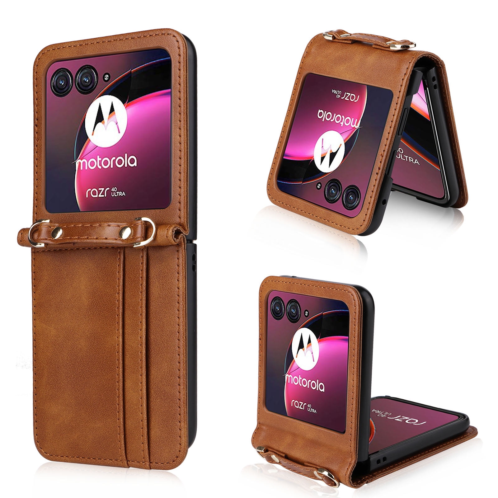 Wallet Case for Motorola Razr 2024, Pretty Card Package Cover Luxury PU