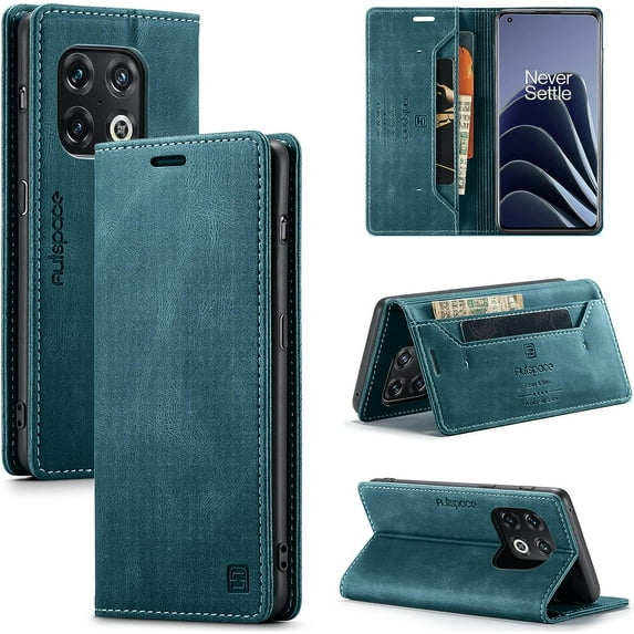 Wallet Case for OnePlus 10 Pro,Magnetic Protect PU Leather Flip Case with Card Holders RFID Blocking Kickstand Shockproof Protection Case for OnePlus 10 Pro (Teal)