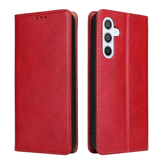 Wallet Case For Samsung A13 5G, Case Wallet-High Quality Leather Magnetic Closure Case-RFID Blocking Card Holders-Shockproof TPU Shell Folio Cover Women Men For Samsung Galaxy A13 5G, Red