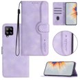 thumbnail image 1 of Wallet Case for Samsung A22 4G, with Card Slots [RFID Blocking],Durable Flip Folio Kickstand Magnetic Closure Leather Wallet Wrist Strap Women Men Case, Purple, 1 of 10