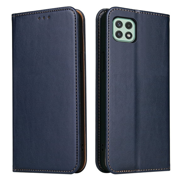 Wallet Case For Samsung A42 5G, Case Wallet-High Quality Leather Magnetic Closure Case-RFID Blocking Card Holders-Shockproof TPU Shell Folio Cover Women Men For Samsung Galaxy A42 5G, Blue
