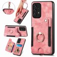 thumbnail image 1 of Wallet Case for Samsung A52 5G, 360 Ring Holder Stand with Card Holder Premium Retro Leather Shockproof RFID Blocking Magnetic Clasp Hand Strap for Women Men for Samsung Galaxy A52 5G, Pink, 1 of 1