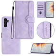 thumbnail image 1 of Wallet Case for Samsung A54 5G, [RFID Blocking][Kickstand][Magnetic Closure] Flip Folio Wallet Case PU Leather Card Slots and Detachable Hand Strap Phone Case, Purple, 1 of 10