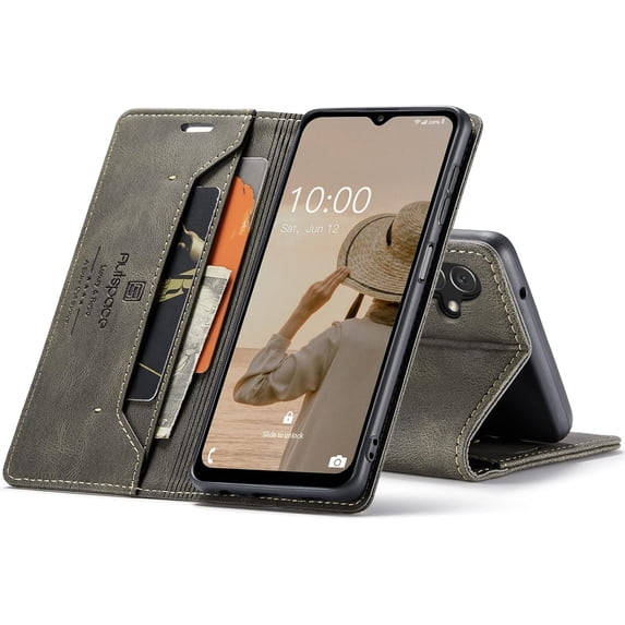 Wallet Case for Samsung Galaxy A14 5G 2022,Magnetic Protect PU Leather Flip Case with Card Holders RFID Blocking Kickstand Shockproof Protection Case for Samsung Galaxy A14 5G 2022 (Coffee)