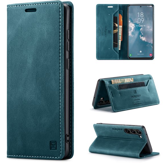 Wallet Case for Samsung Galaxy A14 5G, Flip PU Leather Cover with Card Holder Magnetic Closure Folio Kickstand Shockproof Protective Phone Case Cover for Samsung Galaxy A14 5G,Blue