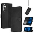 thumbnail image 1 of Wallet Case for Samsung Galaxy A15, [RFID Blocking] Card Slots Holder Stand [Shockproof TPU Interior Case] PU Leather Wrist Strap Protective Flip Cover for Samsung A15,Black, 1 of 12
