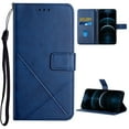 thumbnail image 1 of Wallet Case for Samsung Galaxy A16 5G/4G, Classic Embossed PU Leather Card Slots Shockproof Drop Protective Wrist Strap Flip Case Cover for Samsung Galaxy A16 5G/4G,Blue, 1 of 7