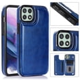thumbnail image 1 of Wallet Case for Samsung Galaxy A22 5G with Card Holder, Back Folio Flip Premium PU Leather Kickstand Card Slots Case, Double Strong Magnetic Clasp Durable Shockproof Phone Case,Darkblue, 1 of 8
