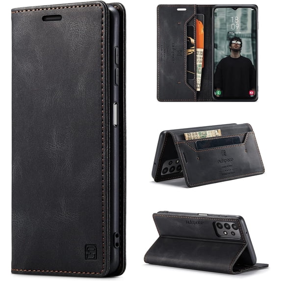 Wallet Case for Samsung Galaxy A23 2022,Magnetic Protect PU Leather Flip Case with Card Holders RFID Blocking Kickstand Shockproof Protection Case for Samsung Galaxy A23 4G/5G 2022 (Black)