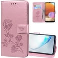 thumbnail image 1 of Wallet Case for Samsung Galaxy A23 5G/4G,Rose Flower Pattern Shockproof PU Leather Case with Magnetic Clasp and Card Slots Holder Cover for Samsung Galaxy A23, MG Pink, 1 of 18