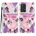 thumbnail image 1 of Wallet Case for Samsung Galaxy A23 5G with Colorful Painting Pattern Luxury PU Leather Magnetic Flip Folio Cover, Soft Silicone Shockproof Card Slots Holder Kickstand Protective Case,Purple Flower, 1 of 8