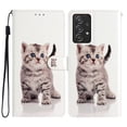 thumbnail image 1 of Wallet Case for Samsung Galaxy A23 5G with Colorful Painting Pattern Luxury PU Leather Magnetic Flip Folio Cover, Soft Silicone Shockproof Card Slots Holder Kickstand Protective Case,Cat, 1 of 8