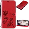 thumbnail image 1 of Wallet Case for Samsung Galaxy A23/Galaxy F23/Galaxy M23, [Wrist Strap] Rose Flower Cover with Credit Card Holder Cash Pockets Flip Phone Case for Samsung Galaxy A23/M23/F23 RS Red, 1 of 14