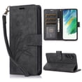 thumbnail image 1 of Wallet Case for Samsung Galaxy A25 5G, PU Leather Flip Protective Wrist Strap Card Slots Holder Pocket Embossed Stand Full Body Protection Rugged Cover for Samsung Galaxy A25 5G, Black, 1 of 6