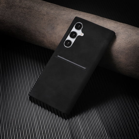 Wallet Case for Samsung Galaxy A25 5G,Premium Retro Matte PU Leather Phone Case with Credit Card Holder,Slim Durable Shockproof Protective Cover Wireless Charging Case for Samsung Galaxy A25 5G,Black
