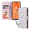 thumbnail image 1 of Wallet Case for Samsung Galaxy A32 5G 6.5 Inch with Card Slots Stand Bracket Flip Folio Phone Cover, Flower Pattern PU Leather Drop Resistant Wrist Strap Magnetic Clasp Case,Butterfly Flower, 1 of 8