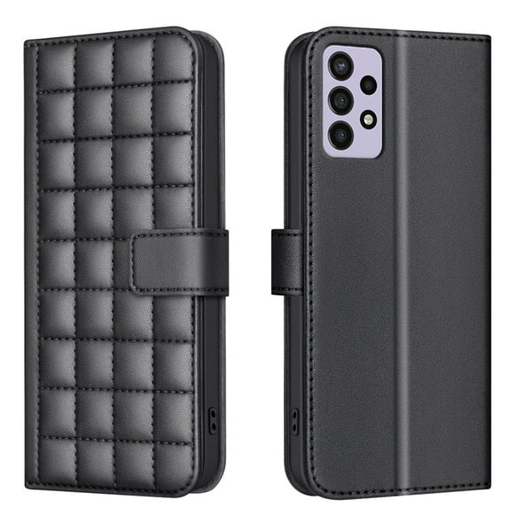 Wallet Case for Samsung Galaxy A32 5G with Wrist Strap & Shoulder Strap, Multiple Card Slots Folio Purse PU Leather Stand Full Body Protection Phone Case Cover for Samsung Galaxy A32 5G, Black