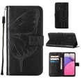 thumbnail image 1 of Wallet Case for Samsung Galaxy A33 5G(6.4 Inch) with Kickstand Card Slots Magnetic Clasp Flip Folio Phone Case, Butterfly Flower Design Pattern Soft TPU Shockproof Anti-Fall Protective Cover,Black, 1 of 12