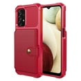 thumbnail image 1 of Wallet Case for Samsung Galaxy A34 5G Multifunctional Design Back Case, Rugged PC Luxury PU Leather Magnetic Car Mount Cover with Card Slots Holder Shockproof Lens Protective Case, Red, 1 of 7