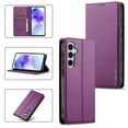 thumbnail image 1 of Wallet Case for Samsung Galaxy A36 5G, Classic Shockproof PU Leather Magnetic Flip Cover with Card Holder Stand Feature and Full Body Protection Phone Case Cover for Samsung Galaxy A36 5G, Purple, 1 of 10