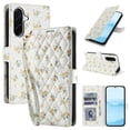 thumbnail image 1 of Wallet Case for Samsung Galaxy A36 5G, Flower PU Leather Durable Phone Case Kickstand Flip Case with Card Slots Wrist Strap Pattern Magnetic Closure Protective Case for Galaxy A36 5G - D, 1 of 9