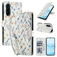 thumbnail image 1 of Wallet Case for Samsung Galaxy A36 5G, Flower PU Leather Durable Phone Case Kickstand Flip Case with Card Slots Wrist Strap Pattern Magnetic Closure Protective Case for Galaxy A36 5G - E, 1 of 9