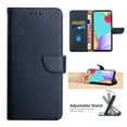 thumbnail image 1 of Wallet Case for Samsung Galaxy A36 5G, Shockproof Genuine Leather Magnetic Flip Cover with Card Holder, Classic Stand Feature and Full Body Protection Slim Phone Cover for Galaxy A36 5G, Blue, 1 of 10