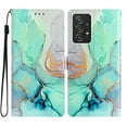 thumbnail image 1 of Wallet Case for Samsung Galaxy A53 5G with Colorful Painting Pattern Luxury PU Leather Magnetic Flip Folio Cover, Soft Silicone Shockproof Card Slots Holder Kickstand Protective Case,Green Marble, 1 of 8