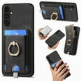 thumbnail image 1 of Wallet Case for Samsung Galaxy A54 5G with Detachable Card Holder, Rotation Ring Stand Case, Magnetic Vintage PU Leather Cover Compatible with MagSafe Shockproof Case for Galaxy A54 5G, Black, 1 of 10