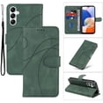 thumbnail image 1 of Wallet Case for Samsung Galaxy A54 5G, Premium Vintage PU Leather Magnetic Closure Handbag Pocket Kickstand Card Holder Slots with Wrist Strap TPU Shockproof Flip Case Cover - Green, 1 of 10