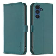 Wallet Case for Samsung Galaxy A57, Magnetic PU Leather Kickstand Flip Cover with 3 Card Slots Holder TPU Shockproof Interior Folio Phone Case Compatible for Samsung Galaxy A57, Green