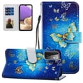 thumbnail image 1 of Wallet Case for Samsung Galaxy A72 5G/4G, Galaxy A72 Cover(4G/5G Version), Allytech PU Leather Flip Case with Wrist Strap Credit Card Slots Holder Magnetic Closure for Samsung A72, Gold Butterfly, 1 of 2
