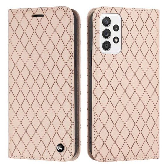 Wallet Case for Samsung Galaxy A73 5G, Embossing Design PU Leather Shockproof Flip Cover with Magnetic Kickstand Card Slots for Samsung Galaxy A73 5G (6.7 Inch),Pink