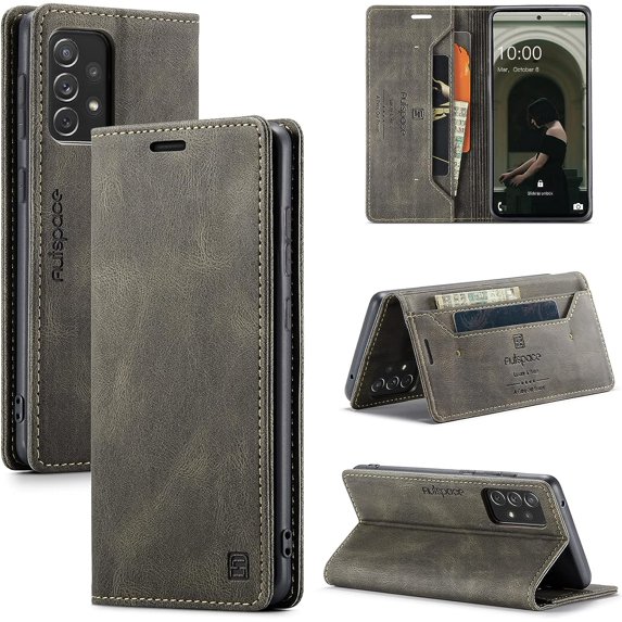 Wallet Case for Samsung Galaxy A73 5G,Magnetic Protect PU Leather Flip Case with Card Holders RFID Blocking Kickstand Shockproof Protection Cover for Samsung Galaxy A73 5G (Coffee)