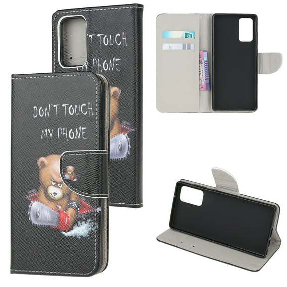 Wallet Case for Samsung Galaxy Note 20, PU Leather Magnetic Flip Folio Cover with Kickstand Card Slots Phone Case for Samsung Galaxy Note 20 (6.7 Inch),Bear