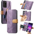 thumbnail image 1 of Wallet Case for Samsung Galaxy Note 20, Premium PU Leather RFID Blocking Shockproof Cards Slots Hand Strap Slim Fit Flip Cover Stand Shockproof Full Protective Phone Case for Women Men, Purple, 1 of 7