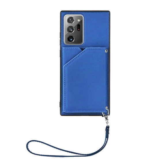 Wallet Case for Samsung Galaxy Note 20 Ultra(6.9 Inch) with Stand Card Slots Magnetic Closure Wrist Strap Cover, Slim Fit Skin Friendly Shockproof Drop Resistant Back Flip Folio Phone Case,Blue