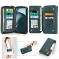 thumbnail image 1 of Wallet Case For Samsung Galaxy Note 20 Ultra,Crossbody Cover with Long Shoulder Strap Lanyard Magnetic Zipper Card Cash Pockets Shockproof Retro Leather Case For Samsung Galaxy Note 20 Ultra,Blue, 1 of 12
