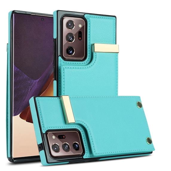 Wallet Case for Samsung Galaxy Note 20 Ultra, Vintage Premium PU Leather Ultra Slim Case with Card Holder, Protective Anti-drop Magnetic Clasp Phone Case for Galaxy Note 20 Ultra, Mint