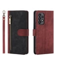 thumbnail image 1 of Wallet Case for Samsung Galaxy S20 FE 6.5-Inch with Kickstand Card Slots Magnetic Clasp Wrist Strap Case, Premium PU Leather Soft TPU Shockproof Zipper Design Flip Folio Phone Cover,Red, 1 of 15