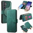 thumbnail image 1 of Wallet Case for Samsung Galaxy S20 FE Cash Credit Pocket Card Slots Holder Folio Flip Shockproof Full Coverage Detachable Magnetic Cover [Compatible with Magsafe] Kickstand, Green, 1 of 10
