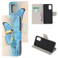 thumbnail image 1 of Wallet Case for Samsung Galaxy S20 FE, PU Leather Magnetic Flip Folio Cover with Kickstand Card Slots Phone Case for Samsung Galaxy S20 FE (6.9 Inch),Blue Butterfly, 1 of 6