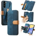 thumbnail image 1 of Wallet Case for Samsung Galaxy S20 FE, Premium PU Leather RFID Blocking Shockproof Cards Slots Hand Strap Slim Fit Flip Cover Stand Shockproof Full Protective Phone Case for Women Men, Blue, 1 of 7