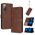 thumbnail image 1 of Wallet Case for Samsung Galaxy S20 FE, [RFID Blocking] Card Slots Holder Stand [Shockproof TPU Interior Case] PU Leather Wrist Strap Protective Flip Cover for Samsung S20 FE,Brown, 1 of 12