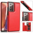 thumbnail image 1 of Wallet Case for Samsung Galaxy S20 Plus with Card Holder, Back Folio Flip Premium PU Leather Kickstand Card Slots Case, Double Strong Magnetic Clasp Durable Shockproof Phone Case,Red, 1 of 9