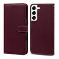 thumbnail image 1 of Wallet Case for Samsung Galaxy S21, Drop Resistant Card Slots Flip Cover with Stand Magnet Wrist Strap Phone Cover for Samsung Galaxy S21 6.2 Inch,Winered, 1 of 7